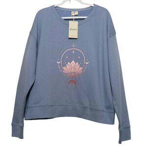 NWT Pact Slouchy Sweatshirt 100% Organic Cotton Ombre Lotus Fleece Lined Size XL